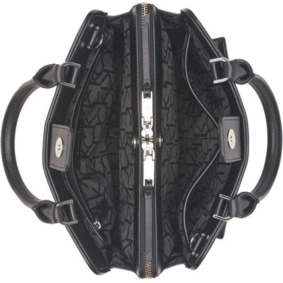 Calvin Klein Margot Textured Logo Emboss Satchel - Picture 7 of 16